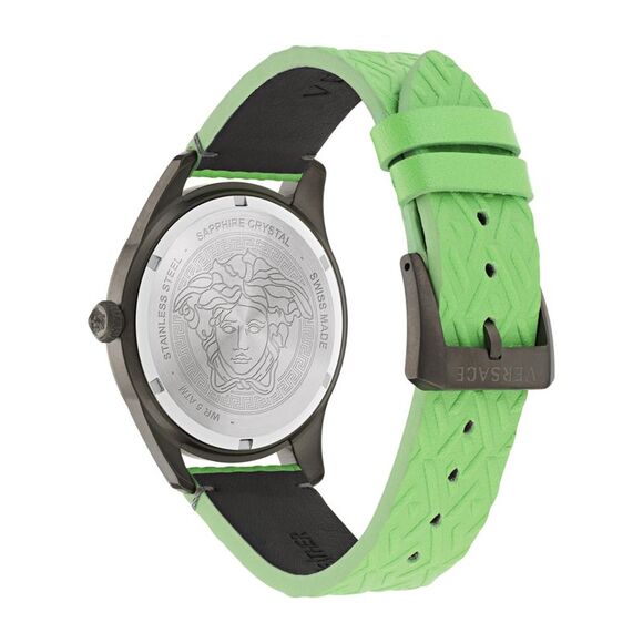 Versace Greca Time GMT Watch Green Mens - Picture 3 of 6